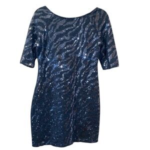 Scarlett Silver Sequin Cocktail Party Dress Size 10